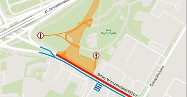 Warszawa: Tramwaj do Dworca Zachodniego. Po jednym pasie na Bitwy Warszawskiej