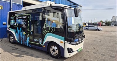 Chiński elektrobus firmy King Long na testach w Skierniewicach